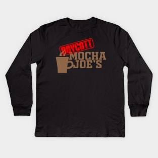 Boycott Mocha Joe's Kids Long Sleeve T-Shirt